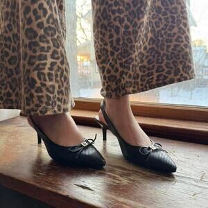 Tommy hilfiger kitten heels black women's 8